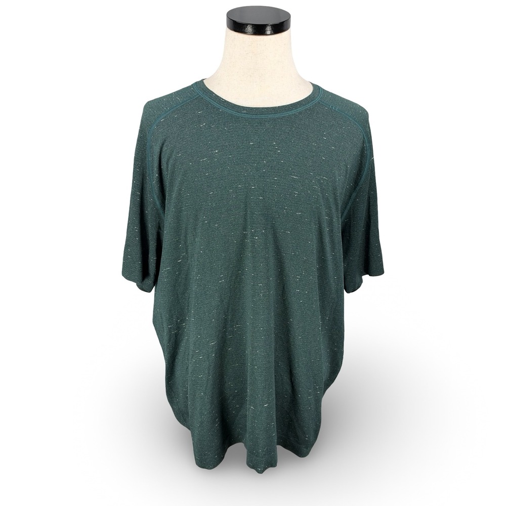 Lululemon Metal Vent Tech Short Sleeve Shirt Mens XXL Green Gray Space Dye